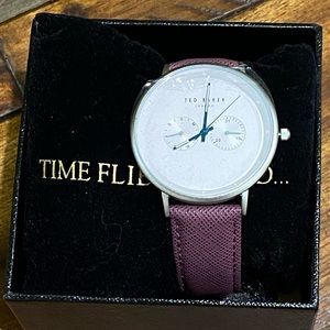 Men’s analog Ted Baker purple band watch NWT